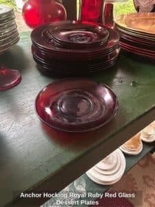 Anchor-Hocking-Royal-Ruby-Red-Glass-Dessert-Plates