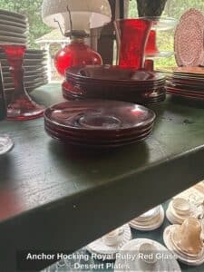 Anchor-Hocking-Royal-Ruby-Red-Glass-Dessert-Plates-second-image
