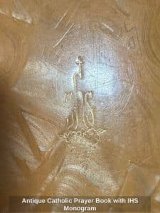 Antique-Catholic-Prayer-Book-with-IHS-Monogram-second-image