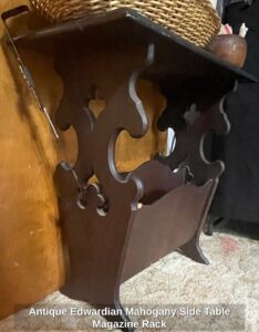 Antique-Edwardian-Mahogany-Side-Table-Magazine-Rack-second-image