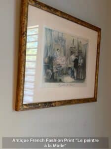 Antique-French-Fashion-Print-Le-peintre-la-Mode