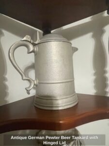 Antique-German-Pewter-Beer-Tankard-with-Hinged-Lid