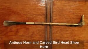 Antique-Horn-and-Carved-Bird-Head-Shoe-Horn-second-image