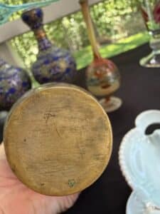 Antique-Japanese-Cloisonn-Vase-with-Butterfly-and-Floral-Motifs-second-image