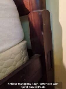 Antique-Mahogany-Four-Poster-Bed-with-Spiral-Carved-Posts-fifth-image