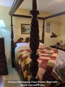 Antique-Mahogany-Four-Poster-Bed-with-Spiral-Carved-Posts-second-image