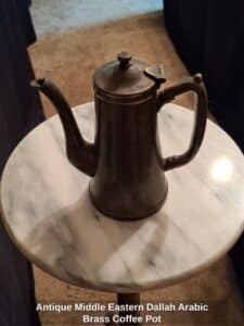 Antique-Middle-Eastern-Dallah-Arabic-Brass-Coffee-Pot