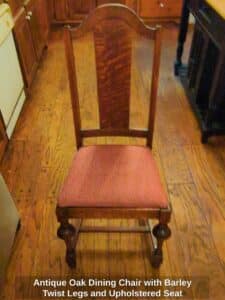Antique-Oak-Dining-Chair-with-Barley-Twist-Legs-and-Upholstered-Seat