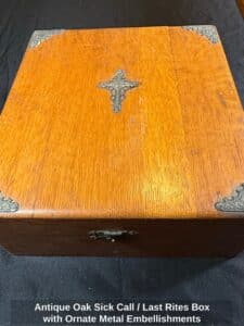 Antique-Oak-Sick-Call-or-Last-Rites-Box-with-Ornate-Metal-Embellishments-second-image