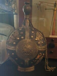 Antique-Ottoman-Islamic-Flask-or-Canteen-with-St.-George-Motif