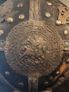 Antique-Ottoman-Islamic-Flask-or-Canteen-with-St.-George-Motif-second-image