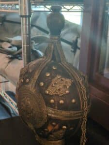 Antique-Ottoman-Islamic-Flask-or-Canteen-with-St.-George-Motif-third-image