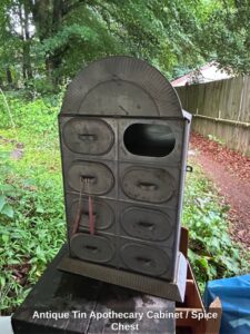 Antique-Tin-Apothecary-Cabinet-or-Spice-Chest