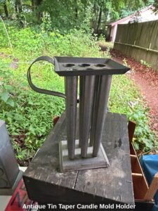 Antique-Tin-Taper-Candle-Mold-Holder