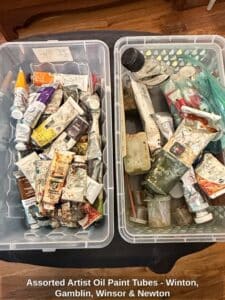 Assorted-Artist-Oil-Paint-Tubes-Winton-Gamblin-Winsor-Newton