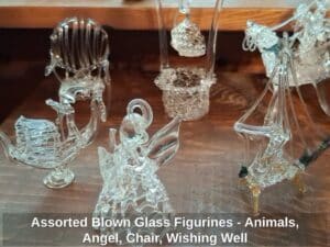 Assorted-Blown-Glass-Figurines-Animals-Angel-Chair-Wishing-Well-second-image