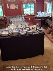 Assorted-Dinnerware-and-Glassware-Set-with-Real-Old-Willow-Pattern