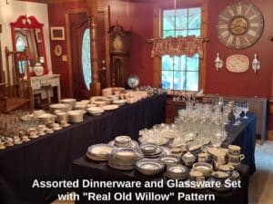 Assorted-Dinnerware-and-Glassware-Set-with-Real-Old-Willow-Pattern-third-image