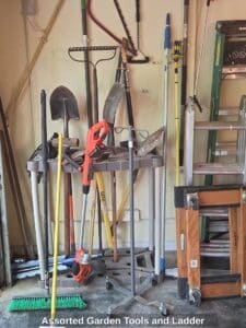 Assorted-Garden-Tools-and-Ladder