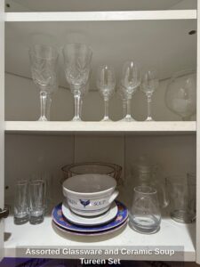 Assorted-Glassware-and-Ceramic-Soup-Tureen-Set
