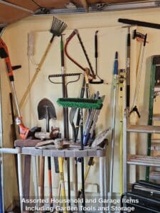 Assorted-Household-and-Garage-Items-Including-Garden-Tools-and-Storage-second-image