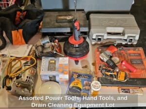 Assorted-Power-Tools-Hand-Tools-and-Drain-Cleaning-Equipment-Lot