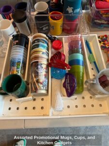 Assorted-Promotional-Mugs-Cups-and-Kitchen-Gadgets
