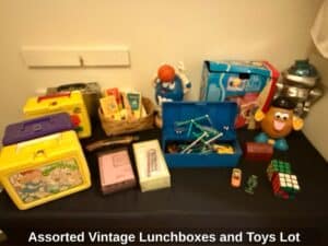 Assorted-Vintage-Lunchboxes-and-Toys-Lot