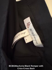 BCBGMaxAzria-Black-Romper-with-Criss-Cross-Back-second-image