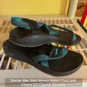 Bernie-Mev-Red-Woven-Ballet-Flats-and-Chaco-Z-or-Classic-Sandals-second-image