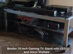 Bestier-Inch-Gaming-TV-Stand-with-LED-and-Glass-Shelves