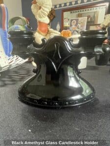 Black-Amethyst-Glass-Candlestick-Holder-third-image