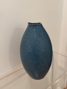 Blue-Dimpled-Ceramic-Vase