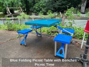Blue-Folding-Picnic-Table-with-Benches-Picnic-Time