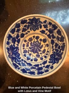 Blue-and-White-Porcelain-Pedestal-Bowl-with-Lotus-and-Vine-Motif-second-image