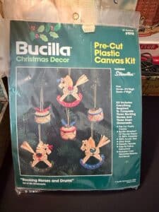 Bucilla-Christmas-Decor-Rocking-Horses-and-Drums-Plastic-Canvas-Kit