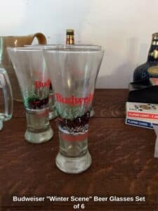 Budweiser-Winter-Scene-Beer-Glasses-Set-of