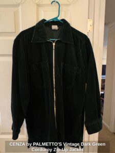 CENZA-by-PALMETTOS-Vintage-Dark-Green-Corduroy-Zip-Up-Jacket