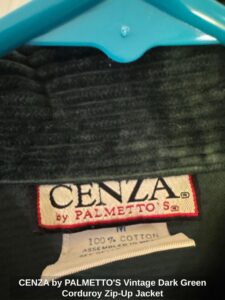 CENZA-by-PALMETTOS-Vintage-Dark-Green-Corduroy-Zip-Up-Jacket-second-image