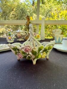Capodimonte-Porcelain-Basket-with-Roses