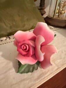 Capodimonte-Porcelain-Rose-Figurine