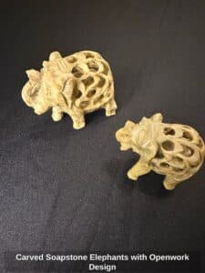 Carved-Soapstone-Elephants-with-Openwork-Design-1