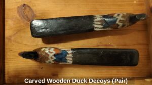 Carved-Wooden-Duck-Decoys-Pair