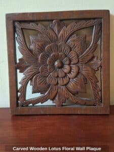 Carved-Wooden-Lotus-Floral-Wall-Plaque