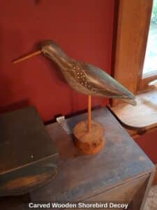 Carved-Wooden-Shorebird-Decoy