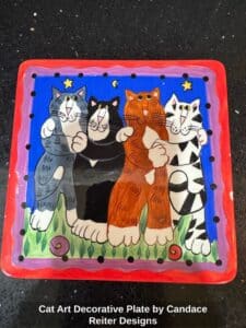 Cat-Art-Decorative-Plate-by-Candace-Reiter-Designs