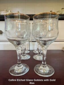 Cellini-Etched-Glass-Goblets-with-Gold-Rim