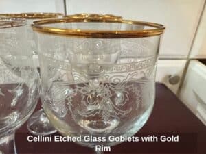 Cellini-Etched-Glass-Goblets-with-Gold-Rim-second-image