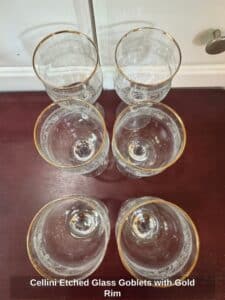 Cellini-Etched-Glass-Goblets-with-Gold-Rim-third-image