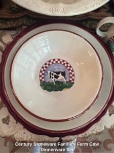 Century-Stoneware-Fannies-Farm-Cow-Dinnerware-Set-third-image